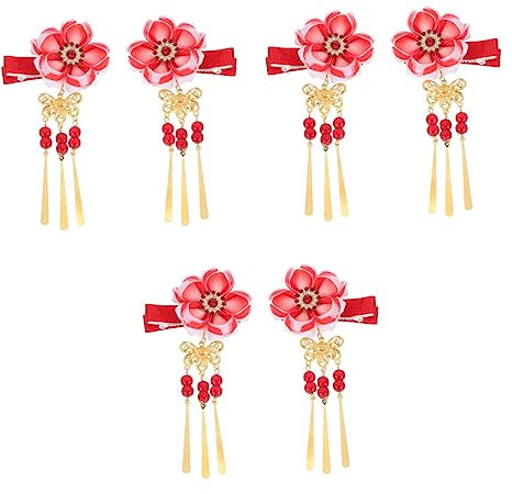 minkissy 3paires Pince à Cheveux Japonaise Fleur Accessoire Rétro Pour Cheveux Décoration Pour Filles Élégante Style Kimono