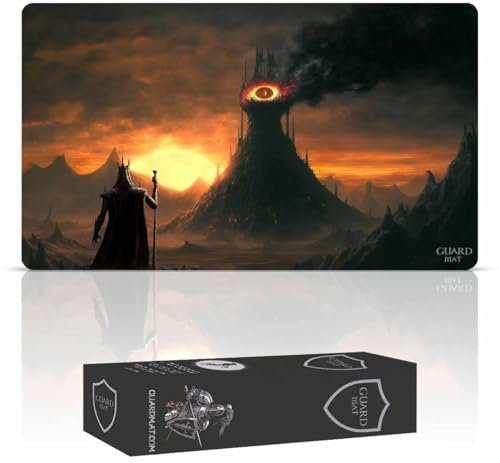 GuardMat - Gaze of Doom (Genähte Kanten) – Spielmatte für Magic – Spielmatten für Magic The Gathering – Playmat kompatibel mit MTG, YuGiOh, Der Herr de Ringe, Pokemon, TCG, Kartenspielmatte