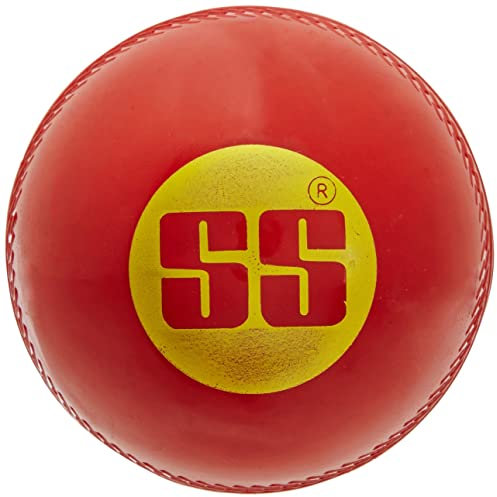 SS Unisex-Adult Cr.Balls0010 Cricket Ball, Red, Synthetic