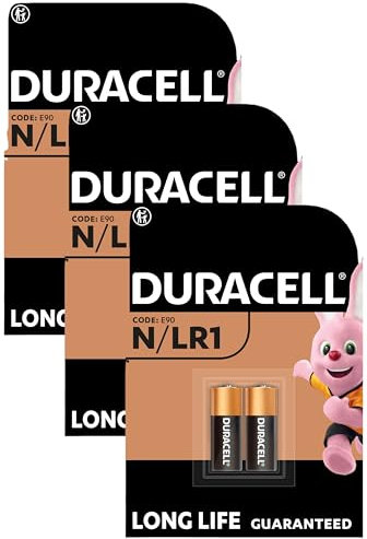 Duracell N Pile alcaline 1,5V, Lot de 6 (E90 / LR1), pour Lampes de Poche, calculatrices et phares de vélo