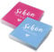 itenga Servietten Schön dass du da bist 30 x 30cm 3-lagig 40 Stück für Kommunion Konfirmation Hochzeit Taufe und andere Feiern (MixPack - 20x Hellblau und 20x Pink)