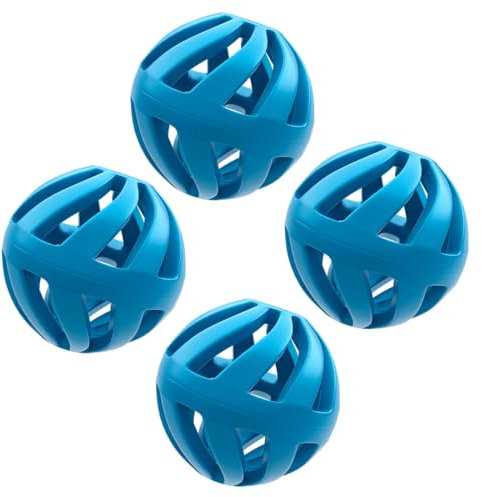 ShakeNext® | 4 Stück Kunststoff Mixball für Sport Fitness Eiweiß & Protein-Shaker, Shaker Ball, Schüttelkugel, Blender Ball, Mixing Ball, Shaker Kugel, Shake Ball, Blended Getränke (blau)