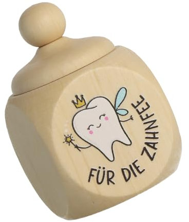 Spruchreif | Milchzahndose aus Holz mit UV-Druck Für die Zahnfee | Zahndose für Milchzähne | Perfekte Geschenkidee von der Zahnfee & kleines Erinnerungsstück