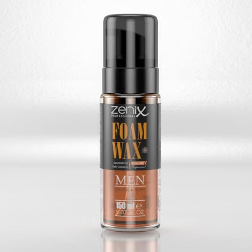 Zenix Foam Wax OUD 150ml | Styling Schaum für Männer | Haarprodukt mit Starkem Halt | Stylingprodukt für Struktur, Volumen & Glanz | Schaum Wax | Haar-Mousse Herren | Maskuliner Duft
