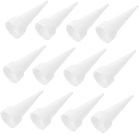 NUOBESTY 20pcs Glue Bottle Tips Adhesive Applicator Nozzles Injector Top Caps for Glue Dispensing