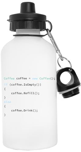 Jinbetee If Coffee Is Empty Refill Else Inoxydable Réutilisable Pour Bouteille D'eau Blanche