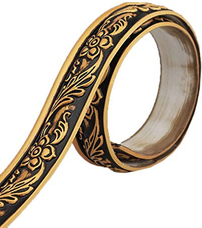 Wallpaper Border,16.4 ft Wall Edging Strip Self Adhesive 3D Border Wall Decor, Wallpaper Wall Panels Peel and Stick Ceiling Border Door Frame Waist Line Interior Decoration (Color : Gold)(Vintage Gold