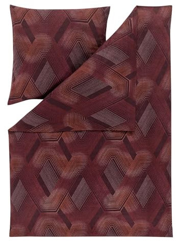 ESTELLA Feinflanell Bettwäsche Levico mauve 1 Bettbezug 155 x 220 cm + 1 Kissenbezug 80 x 80 cm