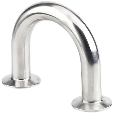 Klempnerzubehör, 1 stücke Tri Clamp 19/25/32/38/45/51MM × Ferrule 50,5 64 304 Edelstahl sanitär 180 Grad U Ellenbogen Biegen Passend Hause Brauen(51mm x ferrule 64)