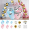 Set Palloncini 124pz Baby Shower, Gender Reveal, Compleanni, Rosa Blu Oro, Kit con Accessori