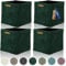 Lycce Kallax Boxen Cordstoff 4er Set | faltbare Aufbewahrungsboxen 33 x 33 x H31 cm mit abnehmbarem Cordbezug waschbar | Ordnungsboxen passend für Kallax Regal in grün