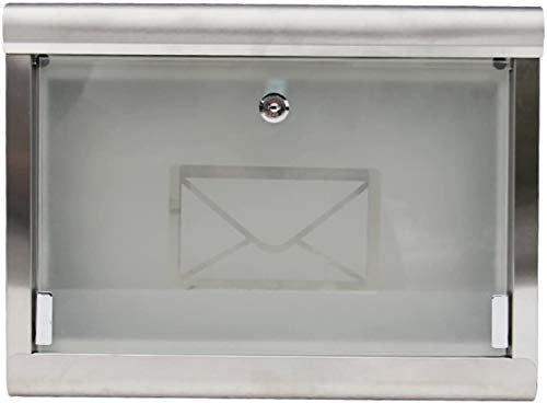 Briefkasten, regendicht, Edelstahl, Glas, für den Außenbereich, modische Villa, Wandbriefkasten