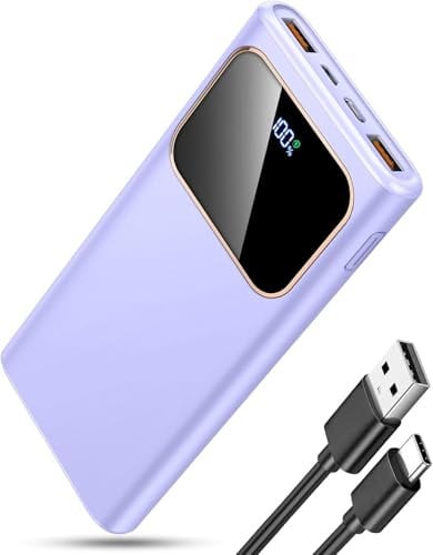 Portable Charger Power Bank Fast Charging, 10000 mAh 22.5W Battery Pack with USB-C in&Out LED Display, PD 3.0 QC 4.0 External Phone Powerbank for iPhone Samsung etc Smartphones and All USB Devices