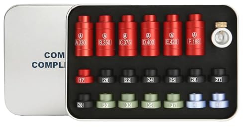 Bullet And Headspace Gauge Comparator Kit, Precision Measuring Tool For Reloading, Gauge Set With 14 Inserts And 6 Bushings, Reloading Accessories For Case Length, Cartridge Testing