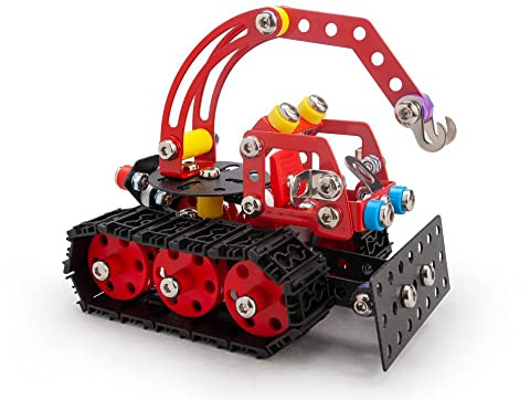 Constructor Nordic - Juego de construcción metálica - 215 Piezas - Motor de astillero de orugas para Montar - Estuche Stem a Partir de 8 años