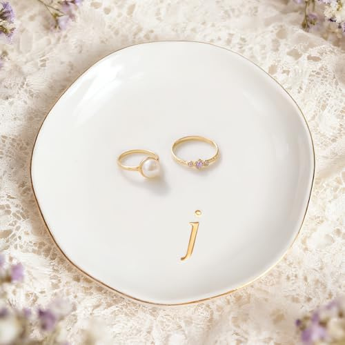 Christmas Gifts for Women Trinket Dish Unique Birthday New Home Gifts For Women Her Jewellery Tray Cute Room Decor Aesthetic Bedroom Accessories Ring Dish Holders Small Friendship Christmas Gifts(J)