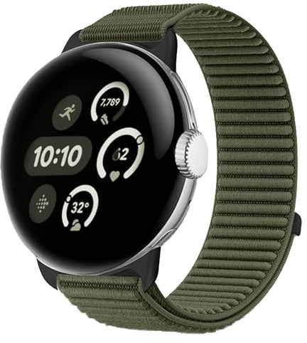 Wigento Smartwatch Armband Google Pixel Watch 4/3 / 2/1 45mm & 41mm Klettverschluss