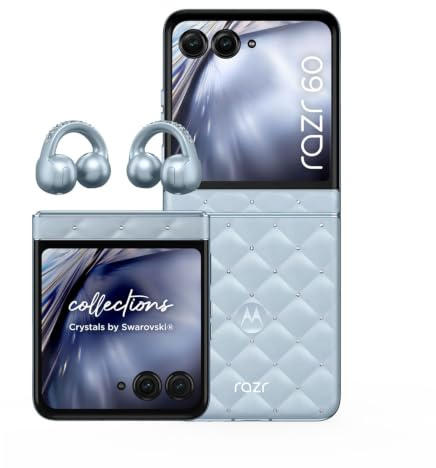 Motorola Razr 60 5G 256GB/8GB Dual SIM Gelo a Derreter + Auriculares Bluetooth Moto Buds Loop Swarovski