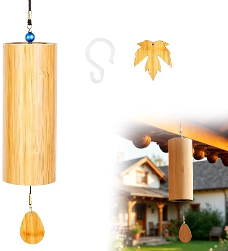 Carillons éoliens Japonais en Bambou, carillons Zen, carillons éoliens en Bambou pour la méditation et la guérison sonore, Carillon en Accord de FA pour l'extérieur, Le Yoga et la méditation