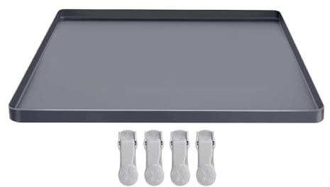 Genérico Soporte Empapadores Perros - 24x24 Pulgadas Bandeja Orinal Cachorros Silicona con 4 Clips | Antideslizante Borde Elevado Antifugas | Soporte Reutilizable Entrenamiento Protección Suelo