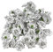 Luoem 50 Stück Rosen Silber Künstliche Rosenköpfe Craft Blumen Seide für Kleidung Album Hochzeit