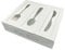 Gicos Portaposate Cucina 3 Scomparti in Legno Bianco Porta Posate da Cassetto Shabby, Metallo, Unica
