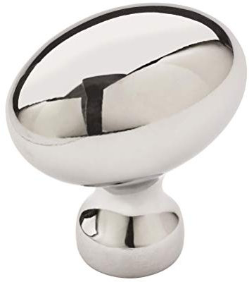 Amerock | Cabinet Knob | Polished Chrome | 1-3/8 inch (35 mm) Length | Vaile | 10 Pack | Drawer Knob | Cabinet Hardware
