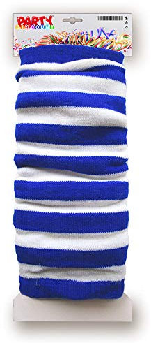 PARTY DISCOUNT Stulpen Beinwärmer, 1 Paar, (Blau-Weiss)