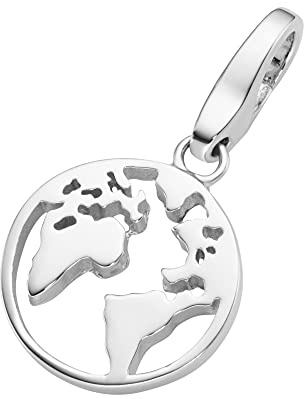 Giorgio Martello Milano Charm Weltkugel, Travel, Silber 925 Silber, Onesize 925 Sterling Silber