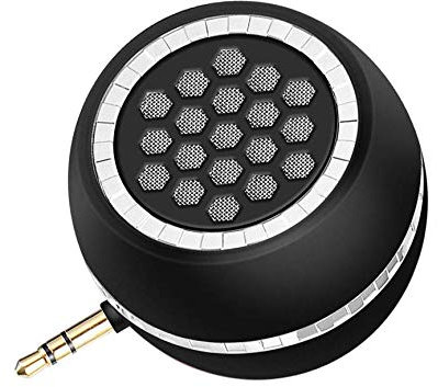 K-Tech Mini Portable Speaker, 3W Line-in Phone Speaker with 3.5mm AUX Audio Interface, Plug and Play for iPhone, iPad, iPod, Tablet, Smartphone