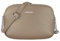 David Jones - Petit Sac Bandoulière Femme Multipoche Zip - Sac à Main Cuir PU Porté Epaule 3 Compartiments Zippées - Besace Sacoche Pochette Poches Multiples - Travail Voyage Shopping - Beige