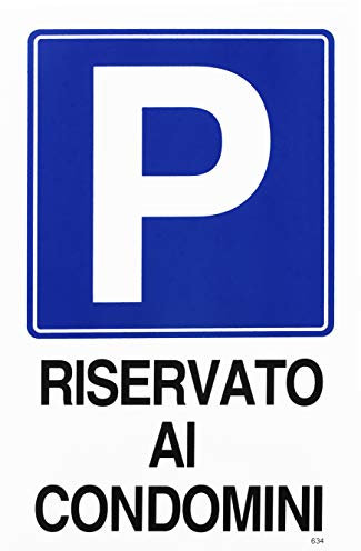 CCB Cartello RISERVATO AI CONDOMINI plastificato cm. 20x30