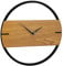 Relaxdays Wanduhr Holzoptik, modern, analog, Uhr für Küche, Wohnzimmer, Flur & Büro, Zimmeruhr, Ø 30 cm, braun/schwarz