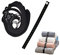 LELE LIFE 30Pcs Clothes Storage Elastic Band, Adjustable Clothing Storage Strap with Button Buttonholes, Travel Luggage Space Saver, Drawer Closet Organizer, Black