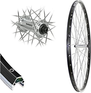 28 Zoll Vorderrad 19-622 Cut19 schwarz Hohlkammer Shimano TX500 Nabe Silber Schnellspanner für V-Brake