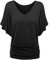 TIMEMEAN Femme Blouses Chemise à Manches Chauve-Souris Et Ourlet Replié Tunique De Couleur Unie à Manches Courtes Et Col en V De Grande Taille