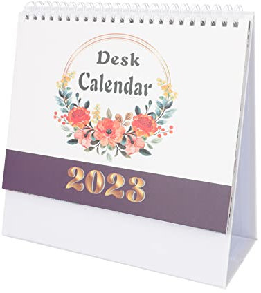 STOBOK Schreibtischkalender Englischer Monatskalender Für Büro Und Zuhause Dekorativer Stehkalender Mit Einfachem Design Für Lehrer Studenten Und Büroangestellte