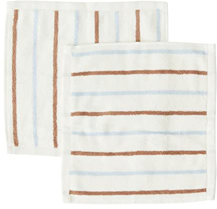 OYOY LIVING Raita Wash Cloth-Pack mit 2 Badetüchern, Cloud/Karamell, einzigartig