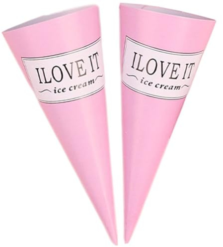 Lipfer 100pcs Snow Cone Cup Ice Cream Cone Cup Disposable Paper Sleeve Cup Desserts Packing Supplies for Shaved Ice Slush Sorbet
