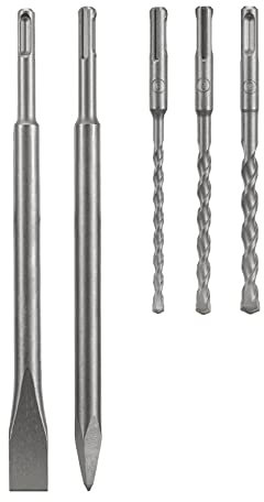 AEG - Kit 3 forets SDS+ ∅6/8/10 longueur 160mm & 2 burins (plat x1 & pic x1) - KIT SDS +