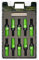 OMP SPEED Set 20 schwarze Radschrauben mit M12X1,5 metrisch 17-19 lang 28MM Gewindeschlüssel mit grünem Aluminiumschutz 7075 + DIN 12,9