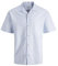 JACK & JONES Mens Resort Linen Blend Short Sleeve Shirt Cashmere Blue M