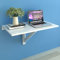Homgoday Mesa de pared plegable blanca 100x60 cm