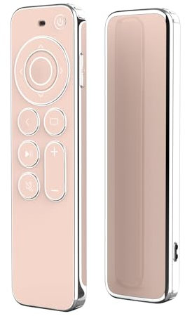 Fourmor Funda para Apple TV Remote - Delgada, para Apple TV 4K/HD Siri Remote Gen 3/Gen 2 (2022/2021), Funda remota de TPU Antideslizante/Anticaída/Resistente al Polvo