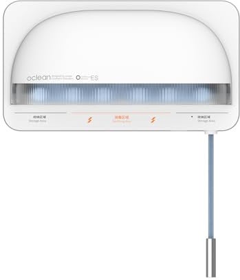 Oclean S1 Toothbrush UVC-Sterilisator, Zahnbürstenhalter, Schallzahnbürsten sichere UVC-LED-Sterilisation, Elektrische Zahnbürste Halter Wand, Weiß
