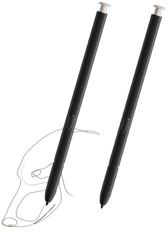 Lot de 2 stylets de rechange pour Samsung Galaxy S23 Ultra (EJ-PS918), S23 Ultra S23 Ultra S Pen, sans Bluetooth (crème)