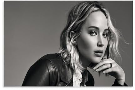 ENILSA Jennifer Lawrence Fanrt Poster Dekorative Malerei Leinwand Wandkunst Wohnzimmer Poster Schlafzimmer Malerei,Wandkunst Bilddruck Moderne Familienzimmer Dekor 12x18inch(30x45cm)