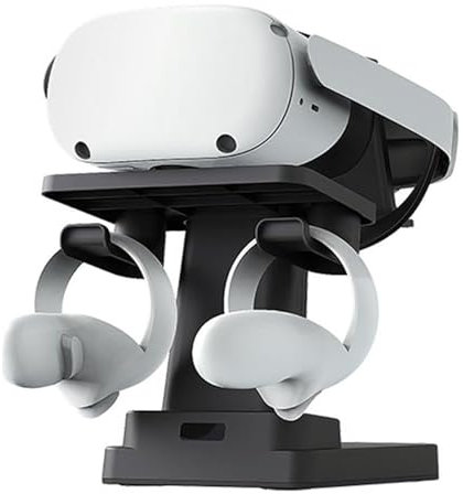VR Stand Accessories, Headset Stand for Apple Vision pro,VR Stand Holder Compatible with Oculus Quest 2/Pico 4/Vision Pro/Oculus Quest 2/HTC Vive/Valve Index (Black)
