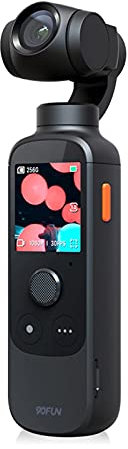 gimbal camera HUIOP 90FUN ture 1 Vlogging Camera Handheld 3-Axis Stabilized Gimbal Vlog Camera One-click Editing AI Smart Tracking 4K/60fps Video 116° Wide Angle Lens Built-in Battery Mulle Modes Pock