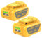 JUNWOOD 2Pack 8.0Ah Lithium Replacement for Dewalt 20V Battery Max XR Cordless Tools DCB180 DCB205 DCB206 DCB206-2 DCB200 DCB204 DCB204BT-2 DCB203 DCB201 DCB207